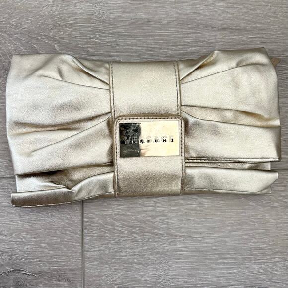 Vintage Versace Parfums Gold Clutch Purse - Picture 2 of 9